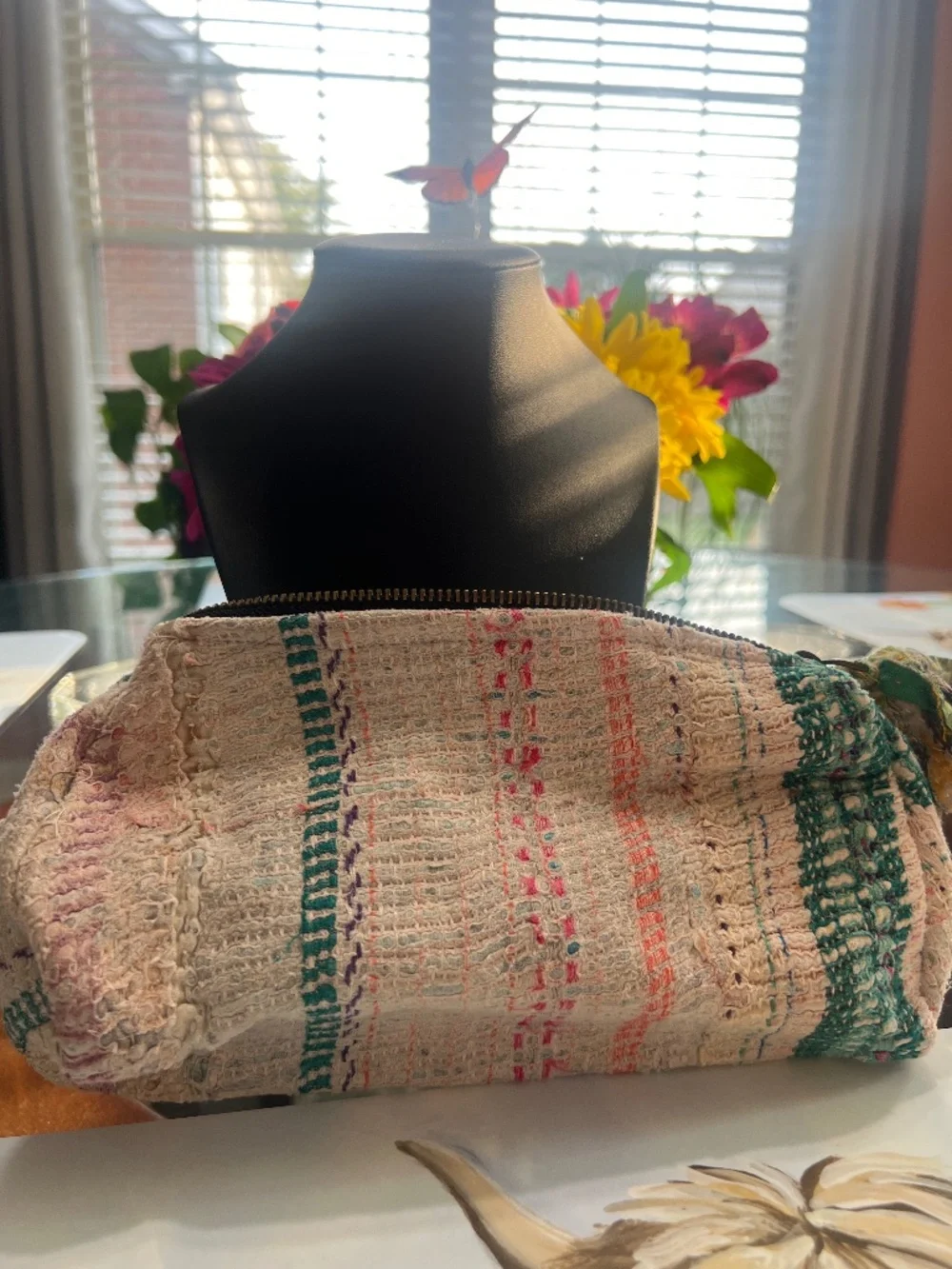 Kantha cosmetic bag